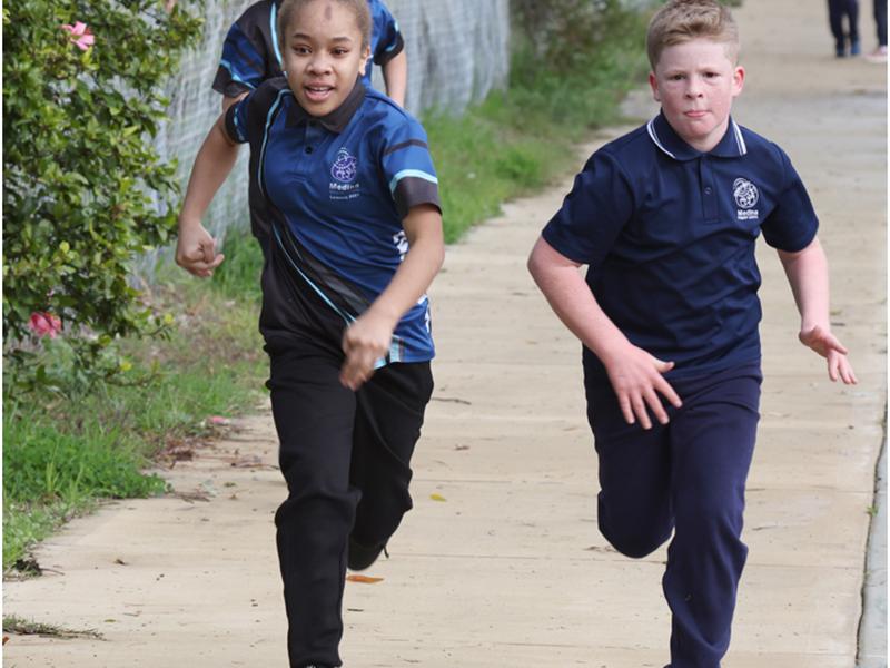 Students Cross Country Running