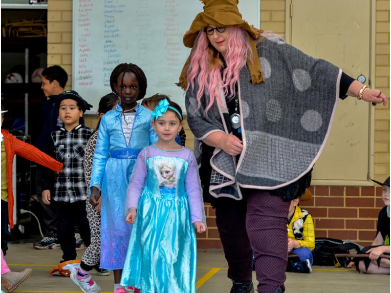 Students and staff in Book Character Dress