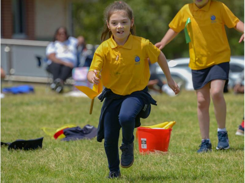 Students participating in athletics carnival.