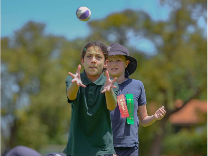 Students participating in athletics carnival.